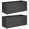 vidaXL Sodo vazonas 2 vnt. Juoda 100 x 40 x 40 cm