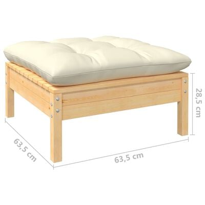 vidaXL Sodo komplektas su pagalvėlėmis, 12 dalių, pušies mediena