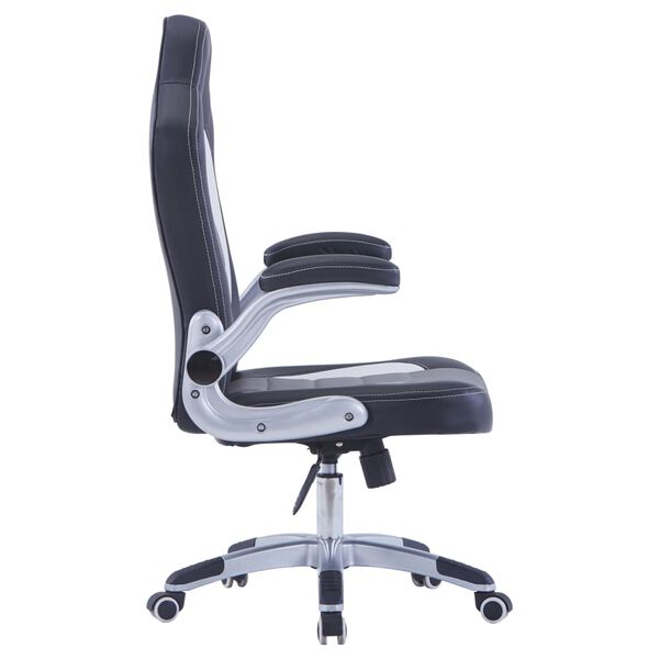 vidaXL Žaidimų kėdė, juodos spalvos, dirbtinė oda