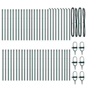 vidaXL Tvorelės stulpas 52 pcs Žalia 3,2 x 3,2 x 100 cm