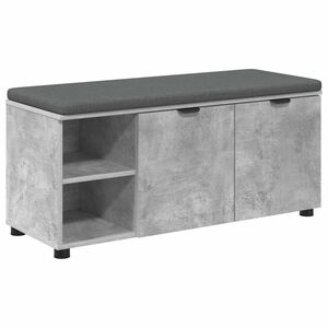 vidaXL Koridoriaus suolas su pagalve Betono Pilka 100 x 38 x 46 cm