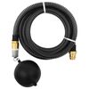 vidaXL Siurbimo žarna su žalvarinėmis jungtimis, juoda, 1,1", 10m, PVC