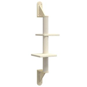 vidaXL Draskyklė katėms su draskymo stovu, kreminė, 108cm