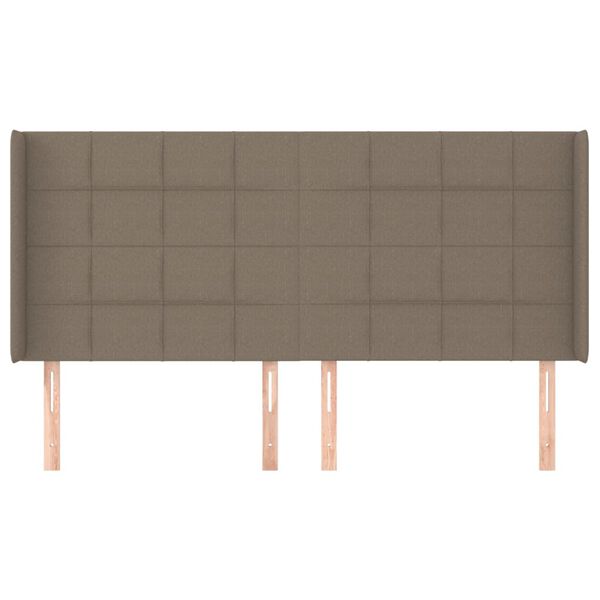 vidaXL Galvūgalis su auselėmis, taupe, 163x16x118/128cm, audinys