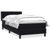 vidaXL Box Spring Lova su čiužiniu Juodas 100x210 cm aksomas
