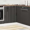 vidaXL virtuvės kampinė spintelė "Lucca" Black Engineered Wood