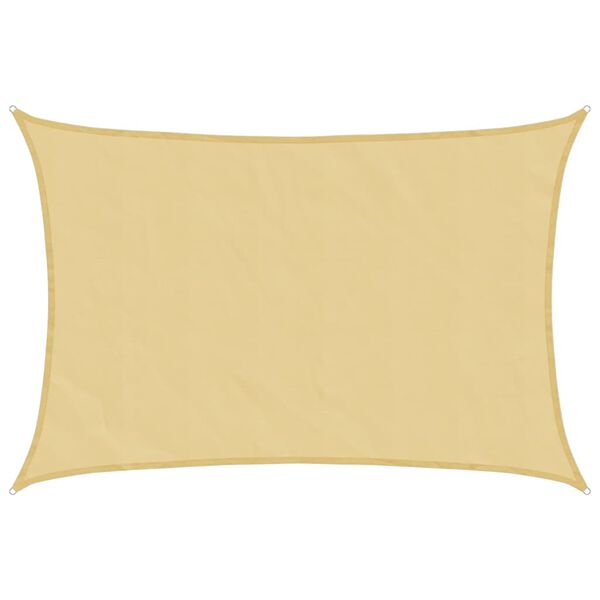 vidaXL Burė nuo saulės, smėlio, 6x4m, 100% oksfordo poliesteris