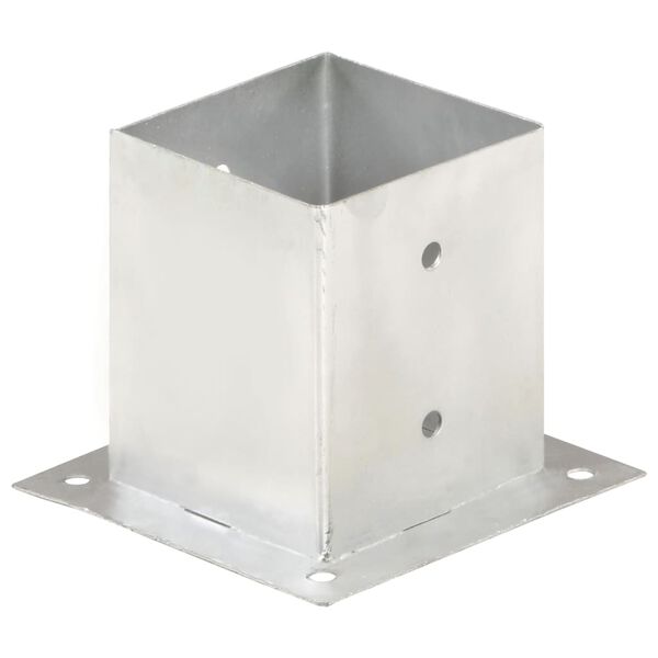 vidaXL Stulpų pagrindai, 4vnt., galvanizuotas metalas, 121mm