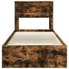vidaXL Lovos rėmas Rūkyta ąžuolas 100 x 200 cm Apdirbta mediena
