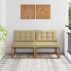 vidaXL 2 Vienetas Lauko Vidurinis Sofa Kietos akacijos mediena