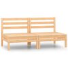 vidaXL Dvivietė sodo sofa, pu&scaron;ies medienos masyvas (806587)