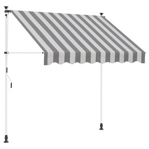 vidaXL Rankinė sulankstoma markizė Antracito ir baltos 300 cm