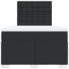 vidaXL Lova su spyruoklėmis/čiužiniu, juoda, 120x200cm, dirbtinė oda