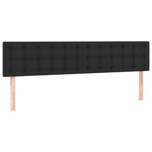 vidaXL Galvūgaliai, juodi, 160x5x78/88 cm, dirbtinė oda