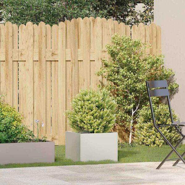 vidaXL Lovelis, baltos spalvos, 40x40x30cm, plienas