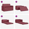 vidaXL Sofa lova 110cm Vyno raudona audinys