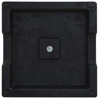 vidaXL Skėčio stovas, juodas, sint. derva, 8 kg, kvadratinis