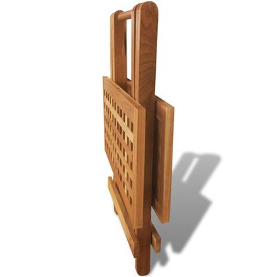 vidaXL Sulankstomas staliukas, riešutmedžio mediena, 50x50x49 cm