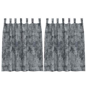 vidaXL Aksominio tipo užuolaidos 2 pcs Sidabrinė Pilka 140 x 140 cm