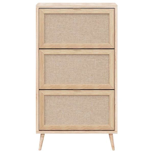 Finori Batų spintelė Bali 49A, sonoma ąžuolo spalvos, nendrių ra&scaron;tai