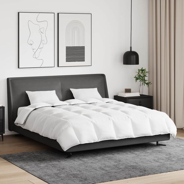 vidaXL Žiemos antklodė su pagalve 3 pcs Balta Plunksna