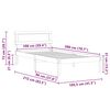 vidaXL Lovos rėmas Balta 100 x 200 cm Kietos pu&scaron;ies mediena