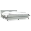 vidaXL Box Spring Lova su čiužiniu &Scaron;viesiai pilka 200x210 cm Velvet