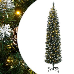 vidaXL Dirbtinė siaura Kalėdų eglutė, 150 LED, 120cm
