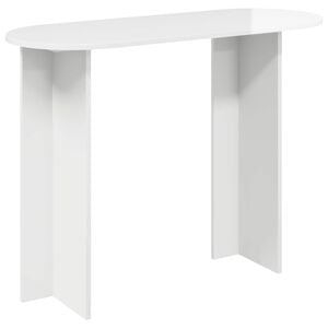 vidaXL Konsolinis stalas Itin blizgi balta 100 x 39,5 x 75 cm