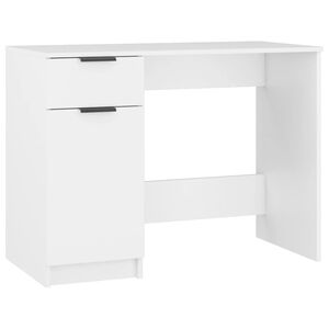 vidaXL Ra&scaron;omasis stalas, baltos spalvos, 100x50x75cm, mediena
