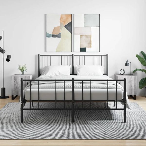 vidaXL Naktinės spintelės, 2vnt., pilkos ąžuolo, 40x40x50cm, mediena