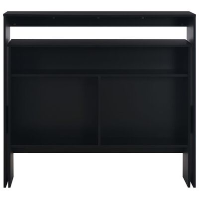 vidaXL Baro stalas su 2 stalviršiais, juodos sp., 130x40x120cm