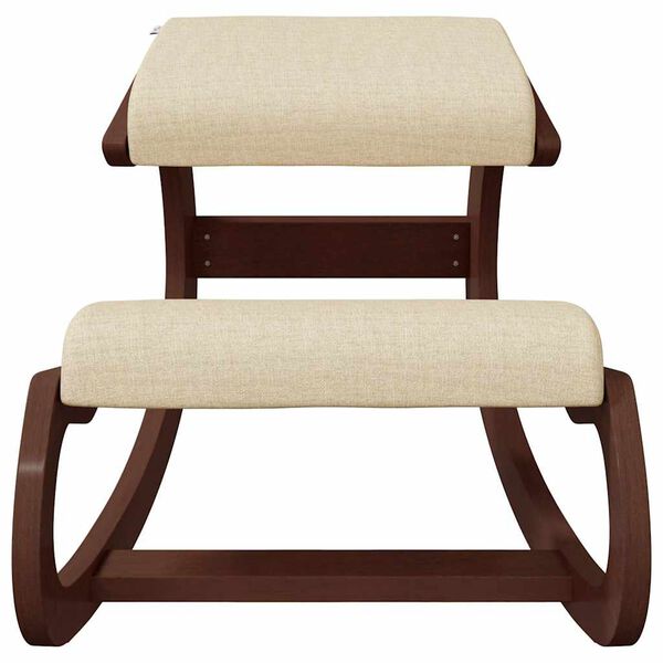 vidaXL Sodo kėdutė, kreminės spalvos, 55x84x55cm, beržo fanera