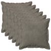 vidaXL Pagalvėlės užvalkalas 6 pcs HOUTEN &Scaron;viesiai pilka 30 x 30 cm