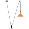 vidaXL Pakabinamas lempos, auk&scaron;tis reguliuojamas, E27, &Oslash; 22cm, metalas