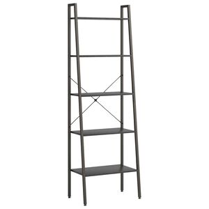 vidaXL Pastatoma lentyna, 5 auk&scaron;tų, juodos spalvos, 56x35x174cm