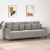 vidaXL Trivietė sofa, &scaron;viesiai pilkos spalvos, 180cm, aksomas