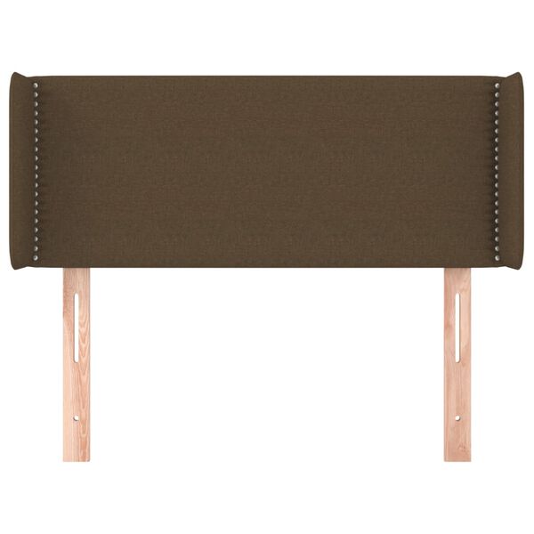 vidaXL Galvūgalis su auselėmis, tamsiai rudos,93x16x78/88cm, audinys