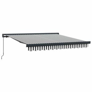 vidaXL I&scaron;traukiama markizė, antracito/balta, 3x2,5m, audinys/aliuminis