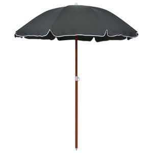 vidaXL Sodo skėtis nuo saulės su plieniniu stulpu, antracito, 180cm