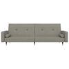vidaXL Dvivietė sofa-lova su dvejomis pagalvėmis, pilka, aksomas