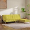 vidaXL Dvivietė sofa-lova su pakoja, žalios spalvos, audinys
