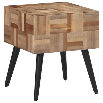 vidaXL Šoninis staliukas, 40x40x45cm, perdirbta tikmedžio mediena