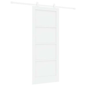 vidaXL Slankios durys Balta 83 x 202 cm Pu&scaron;ies medienos masyvas