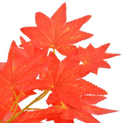 vidaXL Dirbtinis augalas-klevas su vazonu, raudonas, 120 cm