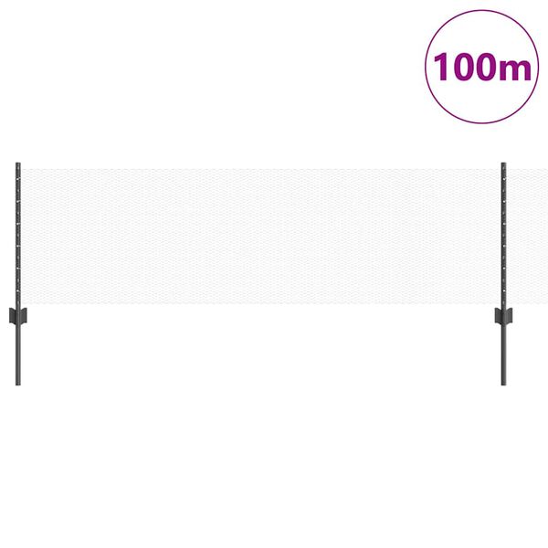 vidaXL Tvora su stulpais Pilka 0,6 x 100 m Plienas ir PVC
