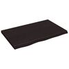 vidaXL Vonios stalvir&scaron;is, tamsiai rudas, 80x50x(2-4) cm, mediena