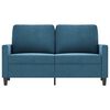 vidaXL Dvivietė sofa, mėlynos spalvos, 120cm, aksomas