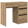 vidaXL Stalas Amatininkų ąžuolas Apdirbta mediena 90 x 37.5 x 75 cm