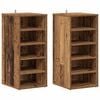 vidaXL Spintelės batams, 2vnt., sendintos medienos, 32x35x70cm, MDP
